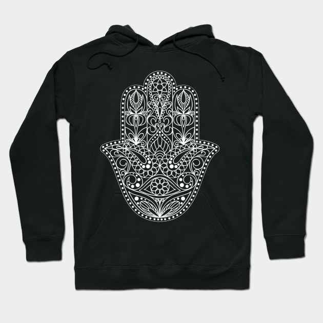 Hamsa Hand of God Hoodie by machmigo